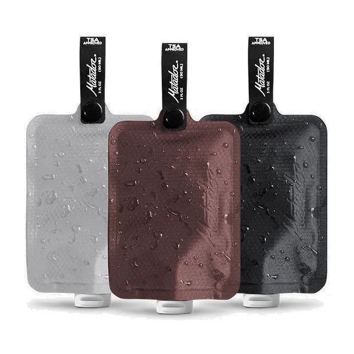 Matador Latpak Toiletry Bottle (Pack Of 3) - Charcoal - Garnet - Arctic White