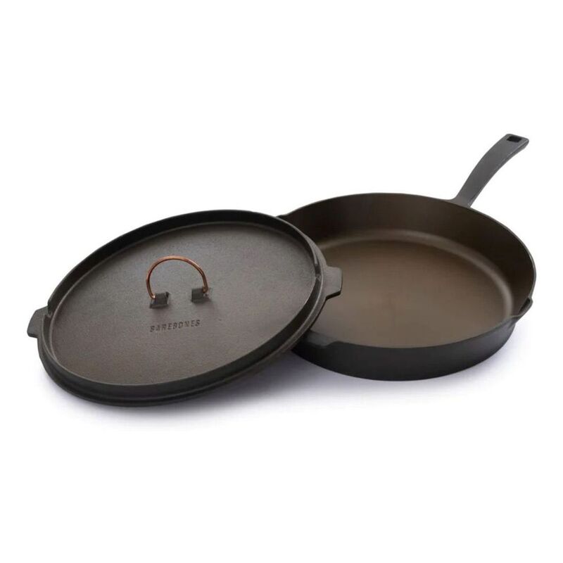 Barebones 12-Inches All In One Cast Iron Skillet - Black