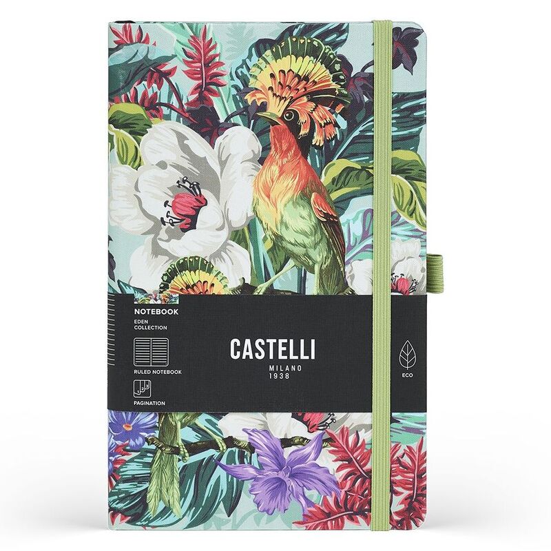 Castelli Medium Ruled Eden Notebook - Exotic (13 x 21 cm) Castelli Medium Ruled Eden Notebook - Exotic (13 x 21 cm)