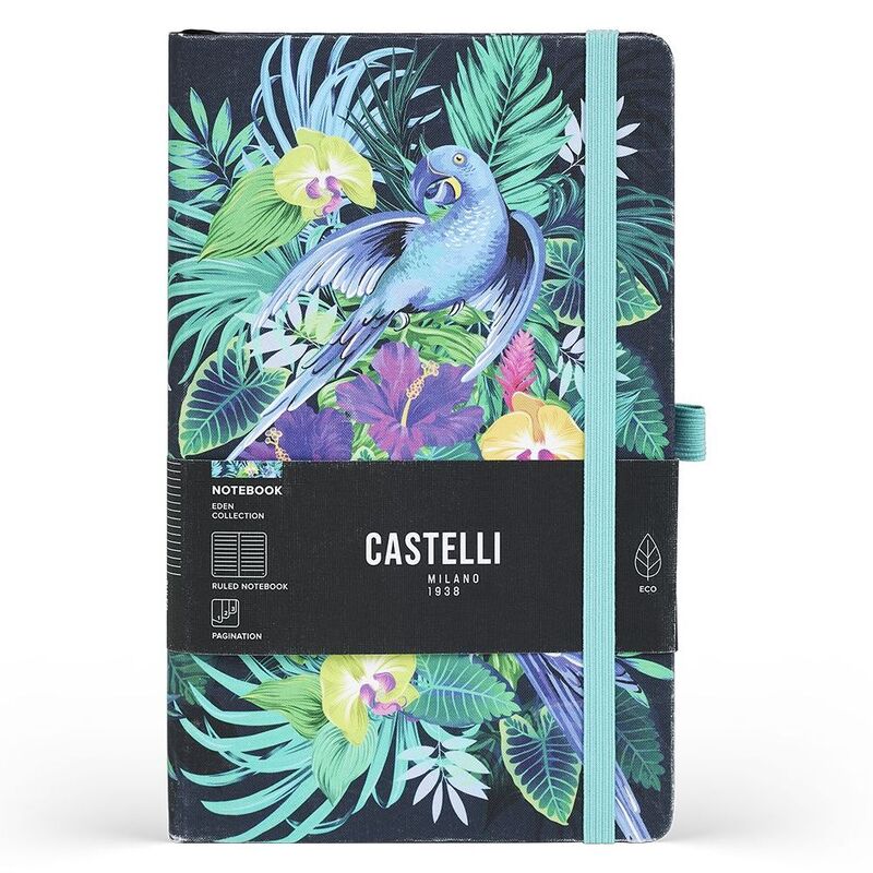 Castelli Medium Ruled Eden Notebook - Jungle (13 x 21 cm) Castelli Medium Ruled Eden Notebook - Jungle (13 x 21 cm)
