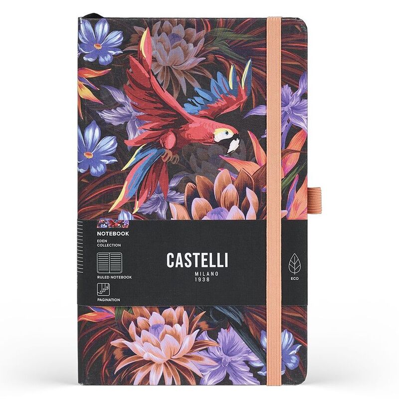 Castelli Medium Ruled Eden Notebook - Wild Garden (13 x 21 cm) Castelli Medium Ruled Eden Notebook - Wild Garden (13 x 21 cm)