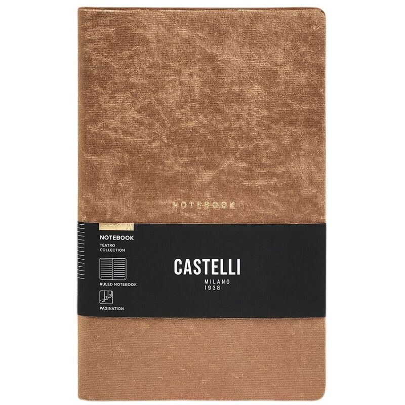 Castelli Medium Ruled Teatro Notebook - Beige (13 x 21 cm) Castelli Medium Ruled Teatro Notebook - Beige (13 x 21 cm)
