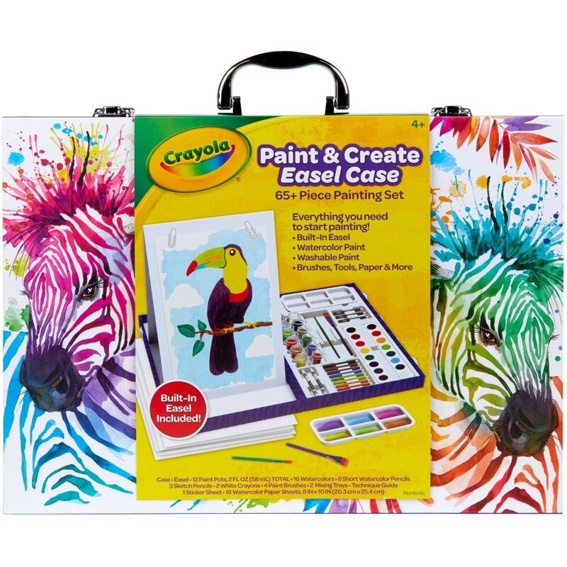 Crayola Paint And Create Easel Case Painting Set (Pack of 65) Crayola Paint And Create Easel Case Painting Set (Pack of 65)