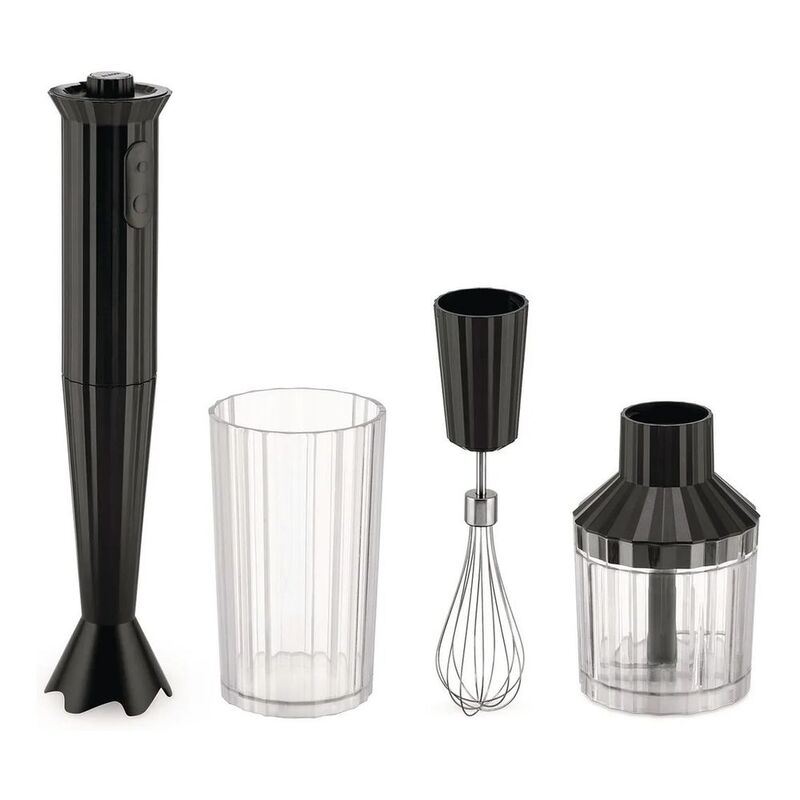 Alessi Plisse Mixer Set - Black (UK Plug)