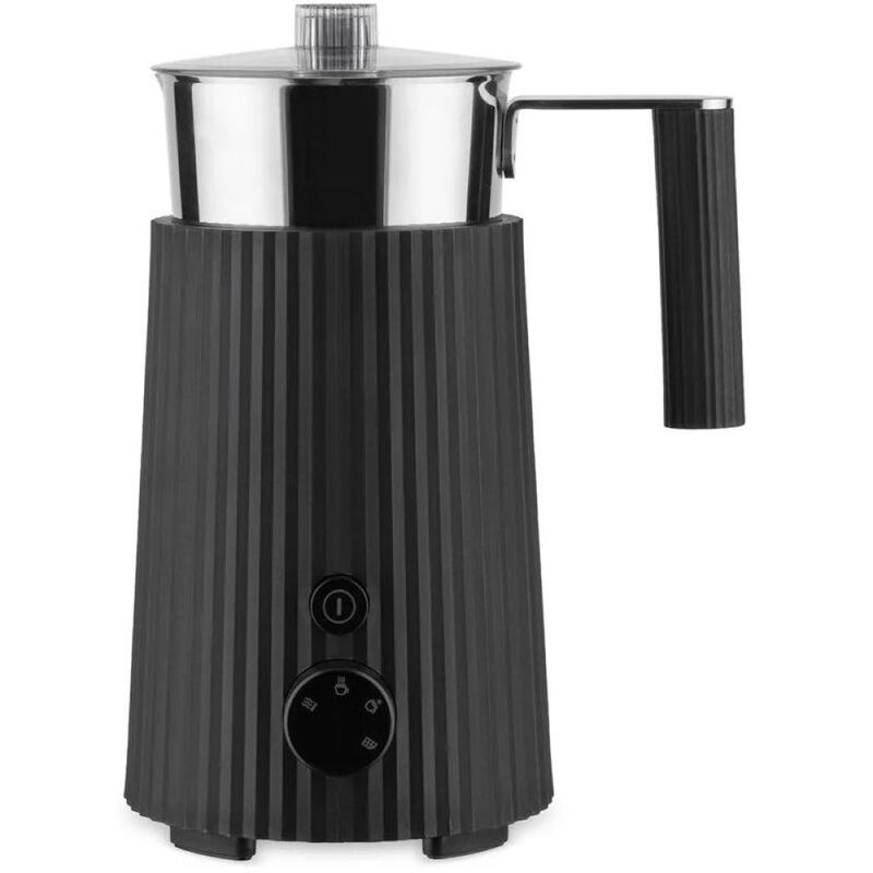 Alessi Plisse Milk Frother - Black (UK Plug)