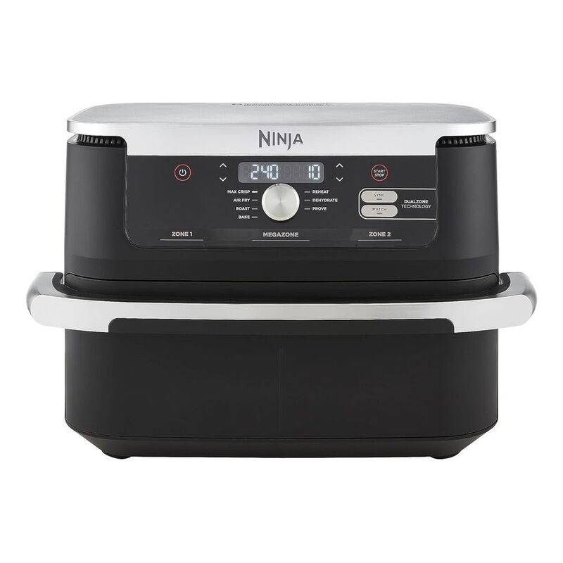 Ninja Foodi Flexdrawer 7-in-1 Air Fryer AF500ME Large 10.5L Drawer with Dual Zone Removable Divider 2470W- Black