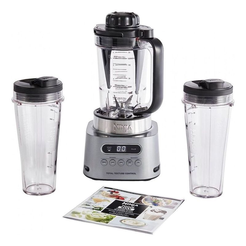 Ninja Foodi Max Power 2-in-1 Nutri Blender CB150ME 1100W Automatic Programs with Power Paddle - Silver