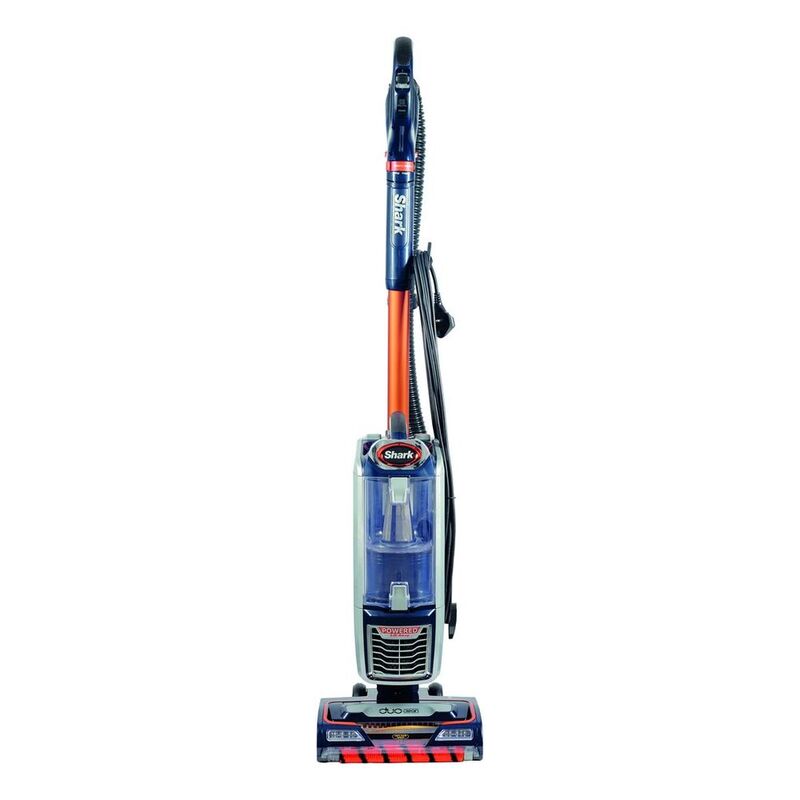 Shark Corded Upright Vacuum Cleaner NZ801MET Anti-Hair Wrap Technology & Duo-Clean 0.83L Capacity / 8M Cord - Navy Orange
