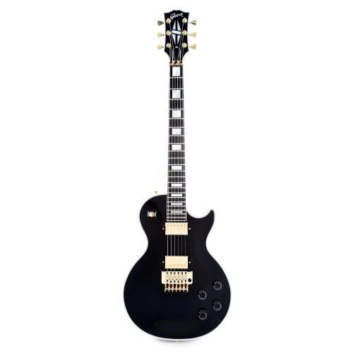 Gibson Custom Shop LPXC7EBGF1E Les Paul Axcess Custom with Ebony Fingerboard Floyd Rose Gloss Electric Guitar - Ebony Gibson Custom Shop LPXC7EBGF1E Les Paul Axcess Custom with Ebony Fingerboard Floyd Rose Gloss Electric Guitar - Ebony