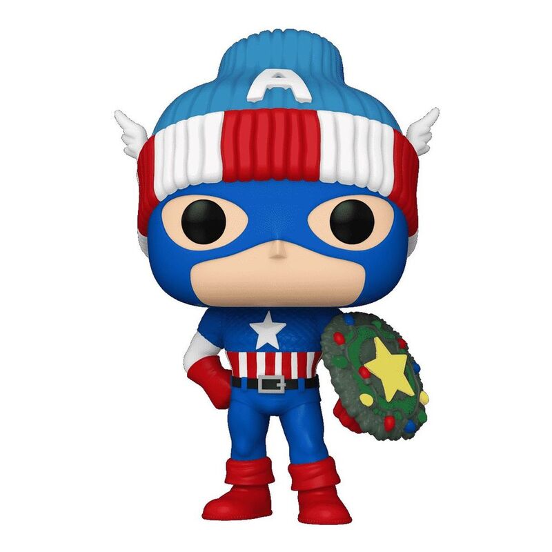 Funko Pop! Marvel Holiday Captain America with Wreath Shield Vinyl Figure