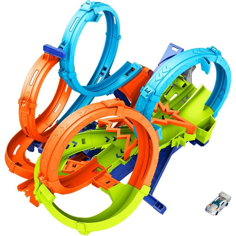 Hot Wheels Action 4-Loop Crash-Out Playset With 1 1.64 Die-Cast Car Hot Wheels Action 4-Loop Crash-Out Playset With 1 1.64 Die-Cast Car
