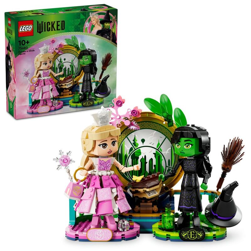 LEGO Wicked Elphaba & Glinda Figures Fantasy Toy Construction Building Set 75682 (558 Pieces)