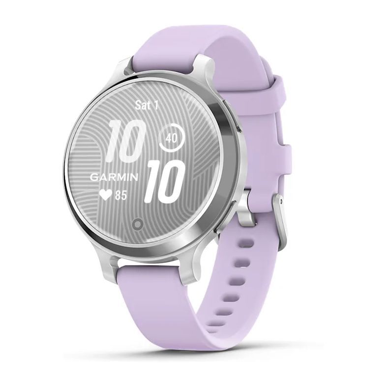 Garmin Lily 2 Active Fitness Smartwatch - Silver with Purple Jasmine Silicone Band Garmin Lily 2 Active Fitness Smartwatch - Silver with Purple Jasmine Silicone Band