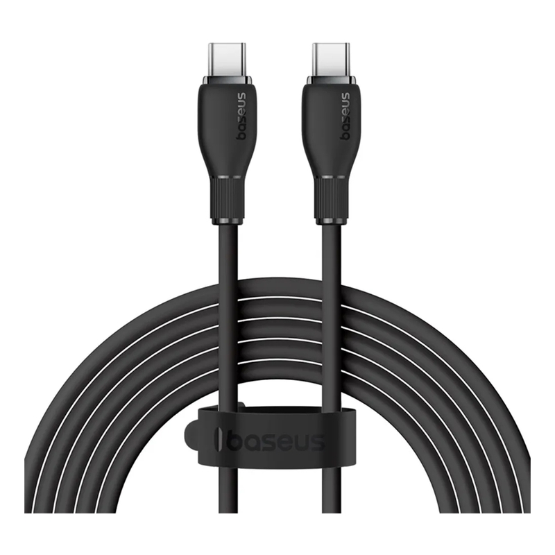 Baseus Pudding Fast Charging Cable Type-C to Type-C 100W 2m - Cluster Black Baseus Pudding Fast Charging Cable Type-C to Type-C 100W 2m - Cluster Black