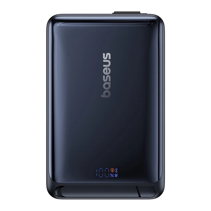 Baseus Nomos Qi2 Kickstand Magnetic Power Bank 10000mAh 45W - Cosmic Black Baseus Nomos Qi2 Kickstand Magnetic Power Bank 10000mAh 45W - Cosmic Black
