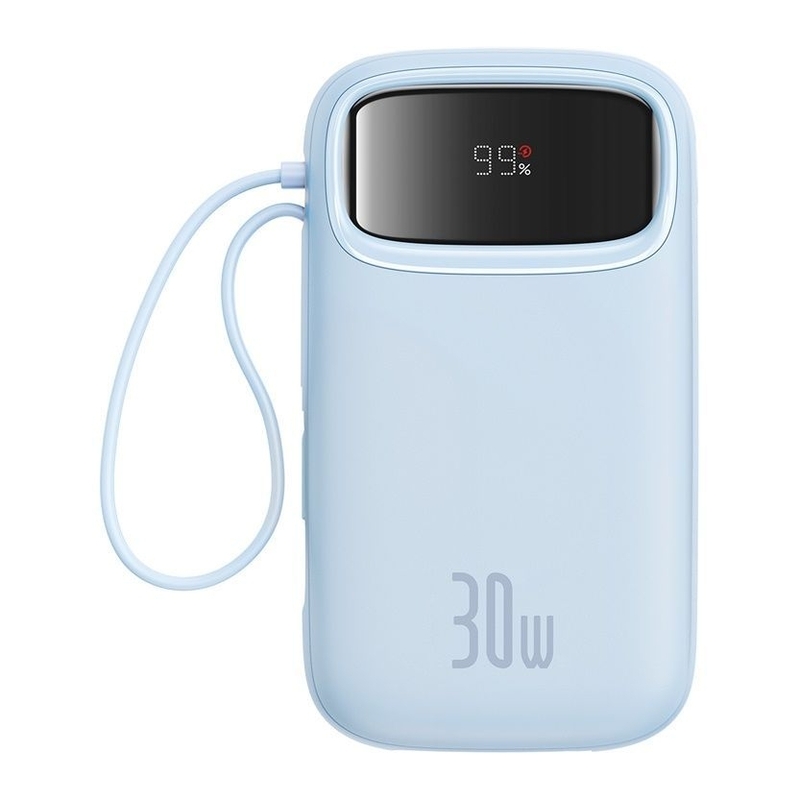 Baseus QPow2 Digital Display Fast-Charging Power Bank with 2 Built-in Type-C Cables 20000mAh 30W - Galaxy Blue Baseus QPow2 Digital Display Fast-Charging Power Bank with 2 Built-in Type-C Cables 20000mAh 30W - Galaxy Blue