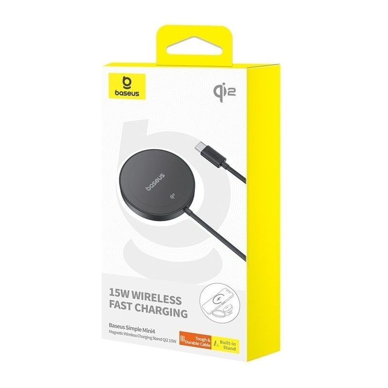 Baseus Simple Mini4 Magnetic Wireless Charging Stand Qi2 15W - Cosmic Black Baseus Simple Mini4 Magnetic Wireless Charging Stand Qi2 15W - Cosmic Black