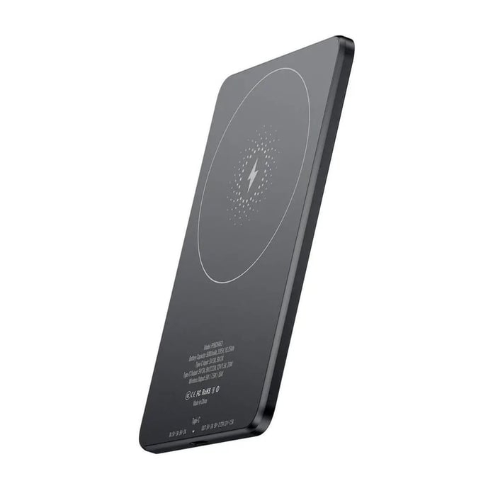 Powerology 5000mAh 15W Pd Type-C Magsafe Ultra Slim Power Bank - Grey Powerology 5000mAh 15W Pd Type-C Magsafe Ultra Slim Power Bank - Grey
