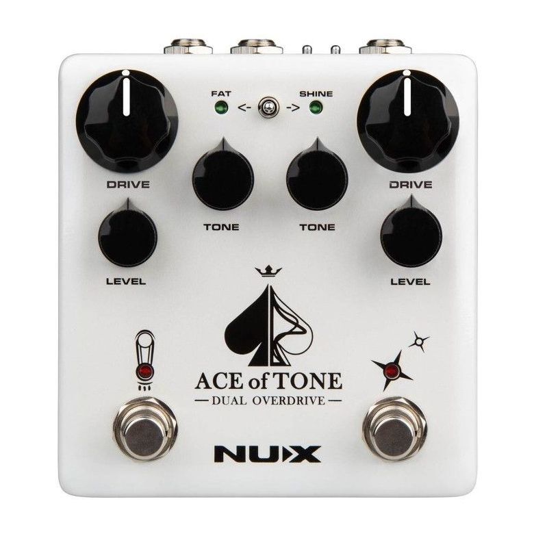 NUX NDO-5 Ace of Tone Dual Overdrive in a Stompbox - White NUX NDO-5 Ace of Tone Dual Overdrive in a Stompbox - White