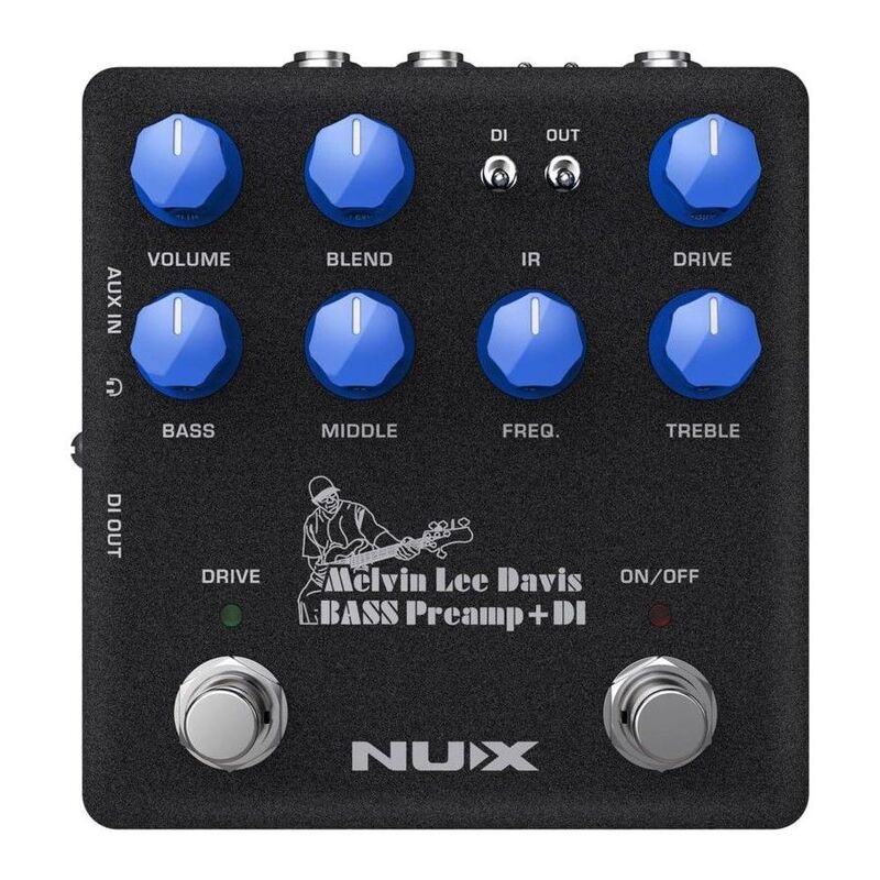 NUX NBP-5 Melvin Lee Davis Bass Preamp Pedal Effects - Black