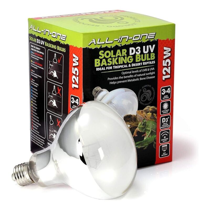 Komodo Solar D3 UV Basking Bulb 125W Komodo Solar D3 UV Basking Bulb 125W