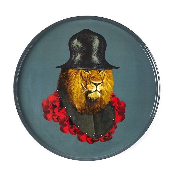 Ganzai Lion Quichotte Round Tray