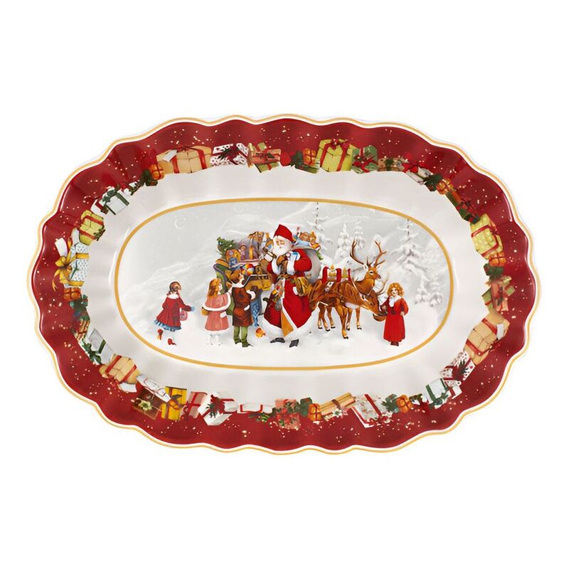 Villeroy & Boch Bowl Oval Large - Santa & Kids (29 x 19 cm)