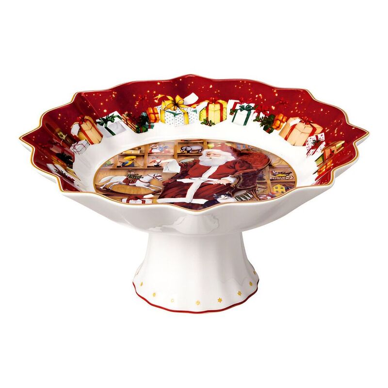 Villeroy & Boch Footed Bowl - Santa Reads Wish Lists (24 x 24 x 12 cm)