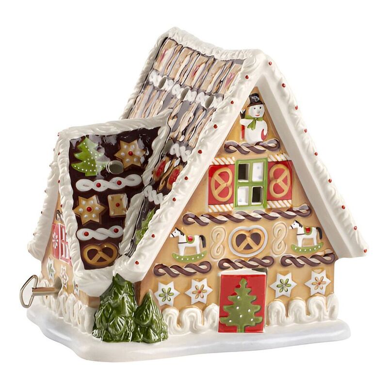 Villeroy & Boch Gingerbread House with Musical Clock (16 x 13 x 16 cm)