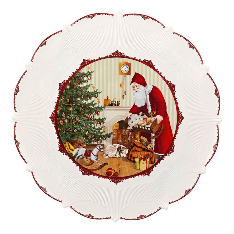 Villeroy & Boch Pastry Plate Large - Santa Bringing Gifts (42 cm)