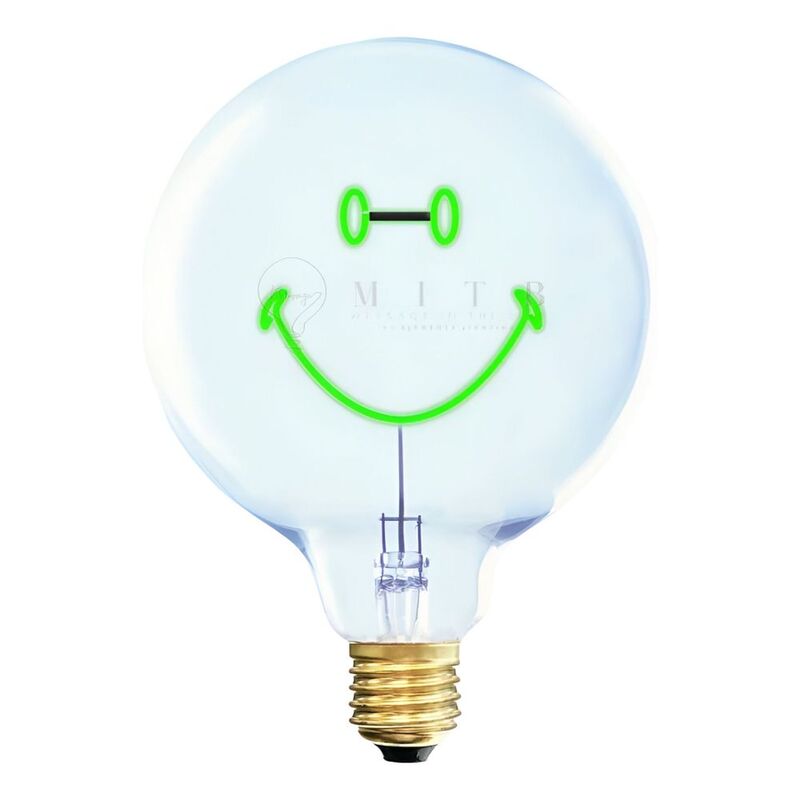 MITB - Smiley - Clear Glass/Green 6VDC LED Light Bulb