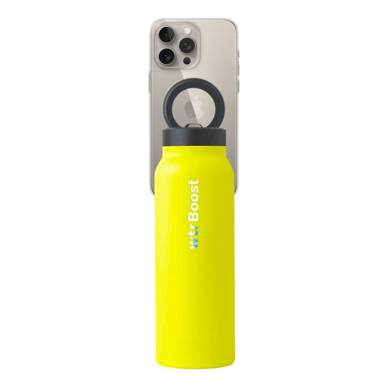 WTR Boost Yellow - Insulated Stainless Steel Bottle with Mobile Holder 750ml WTR Boost Yellow - Insulated Stainless Steel Bottle with Mobile Holder 750ml