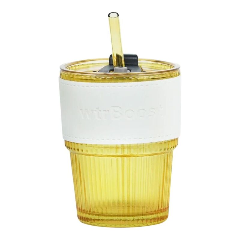 WTR Boost Cup with Straw - Amber 330ml WTR Boost Cup with Straw - Amber 330ml
