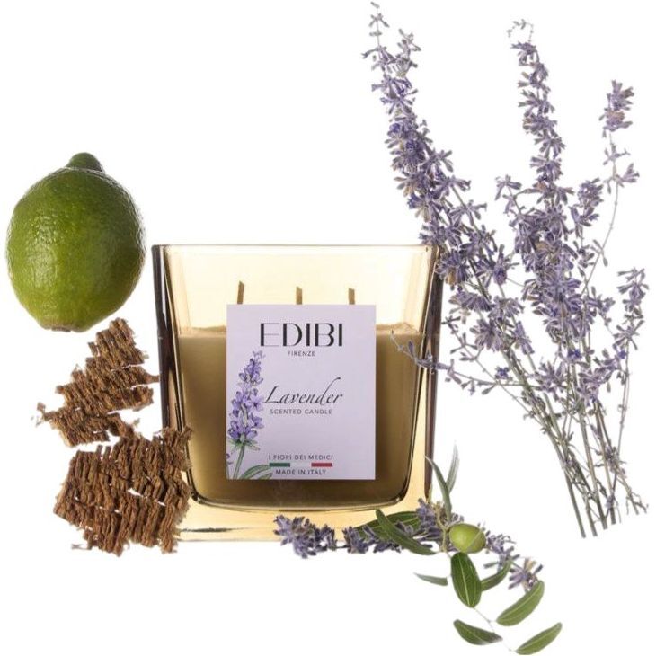 Edibi Firenze Lavender Square Candle 500g