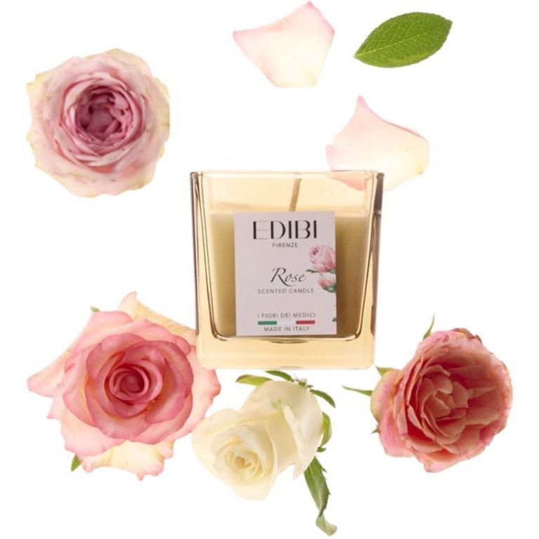 Edibi Firenze Rose Square Candle 180g Edibi Firenze Rose Square Candle 180g