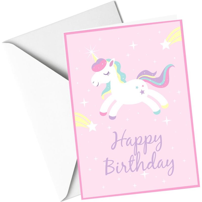 Share the Love Happy Birthday (14.85 x 21 cm) - Unicorn Greeting Card