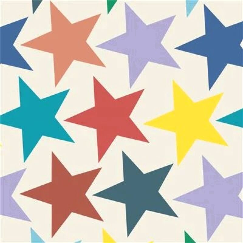 UK Greetings Essentials Retro Stars Wrapping Paper Roll (150 x 70 cm)