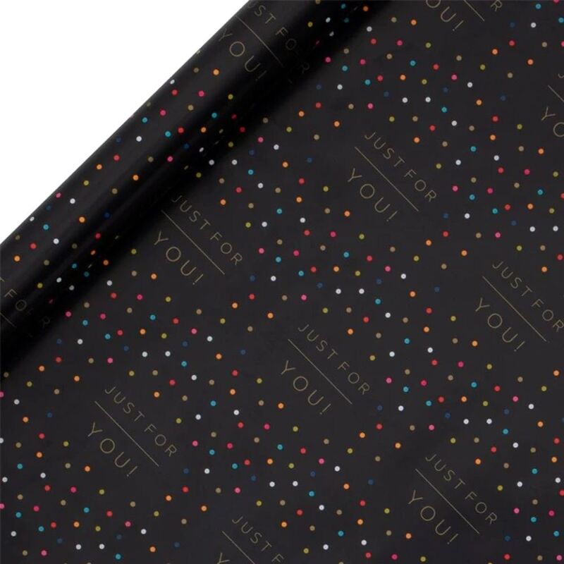 Glick Black Spot Wrapping Paper Roll (400 x 70 cm) Glick Black Spot Wrapping Paper Roll (400 x 70 cm)