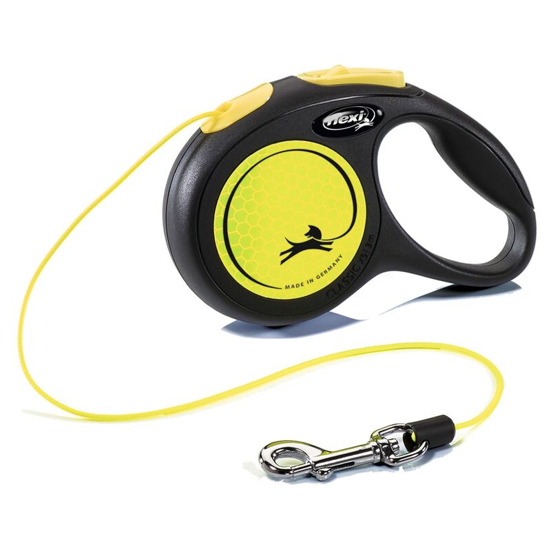 Flexi New Neon XS Cord Cat/Dog Leash 3M - Yellow Flexi New Neon XS Cord Cat/Dog Leash 3M - Yellow