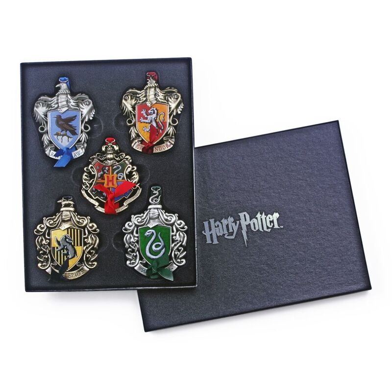 Noble Collection Harry Potter Hogwarts Emblems Tree Ornaments Noble Collection Harry Potter Hogwarts Emblems Tree Ornaments