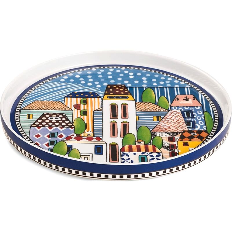 Egan Tray Paese Mio Blue Diam 24 cm