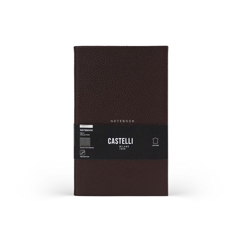 Castelli Notebook Medium Ruled Kelly Coffee (13 x 21 cm) Castelli Notebook Medium Ruled Kelly Coffee (13 x 21 cm)