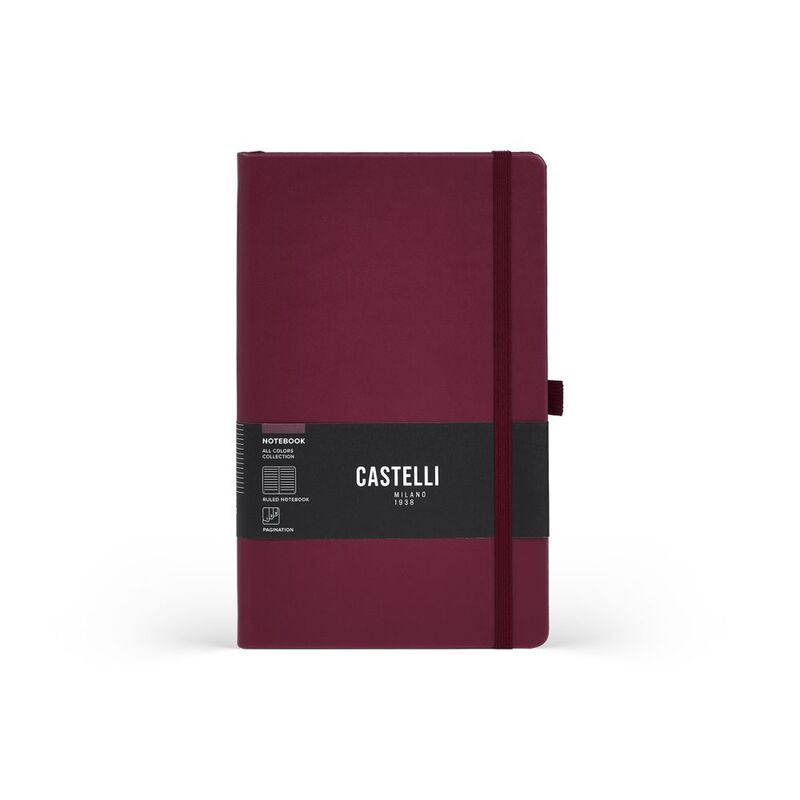 Castelli Notebook Medium Ruled All Colour Burgundy (13 x 21 cm) Castelli Notebook Medium Ruled All Colour Burgundy (13 x 21 cm)