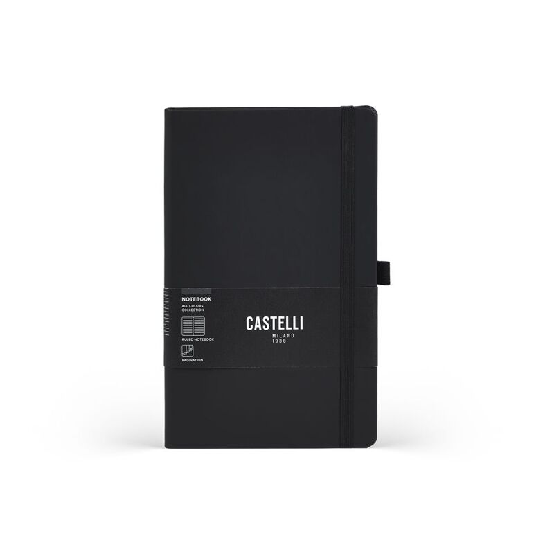 Castelli Notebook Medium Ruled All Colour Black (13 x 21 cm) Castelli Notebook Medium Ruled All Colour Black (13 x 21 cm)