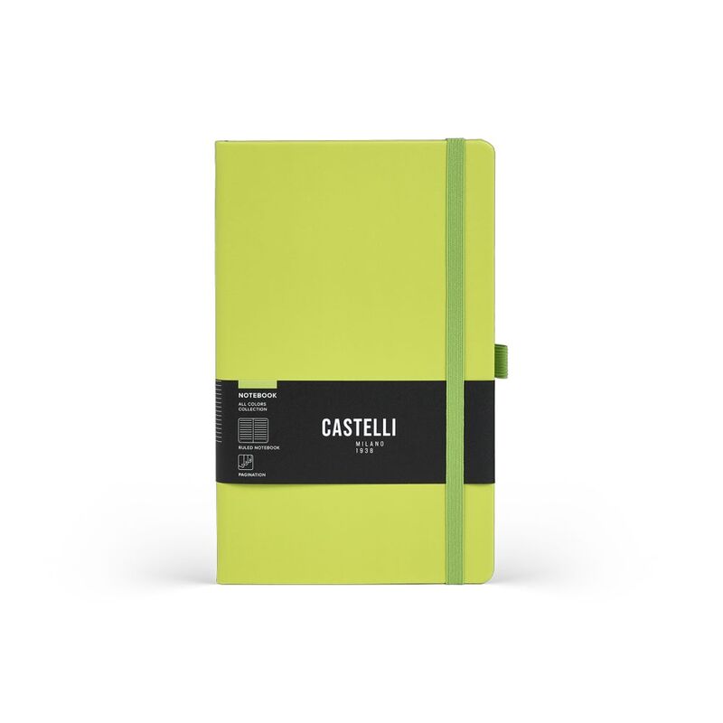 Castelli Notebook Medium Ruled All Colour Acid Green (13 x 21 cm) Castelli Notebook Medium Ruled All Colour Acid Green (13 x 21 cm)