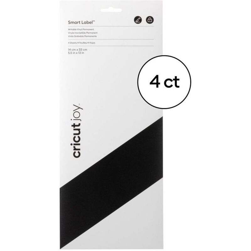 Cricut Joy Smart Label Writable Vinyl Permanent (14 x 33cm) (4 Sheets) - Silver Cricut Joy Smart Label Writable Vinyl Permanent (14 x 33cm) (4 Sheets) - Silver