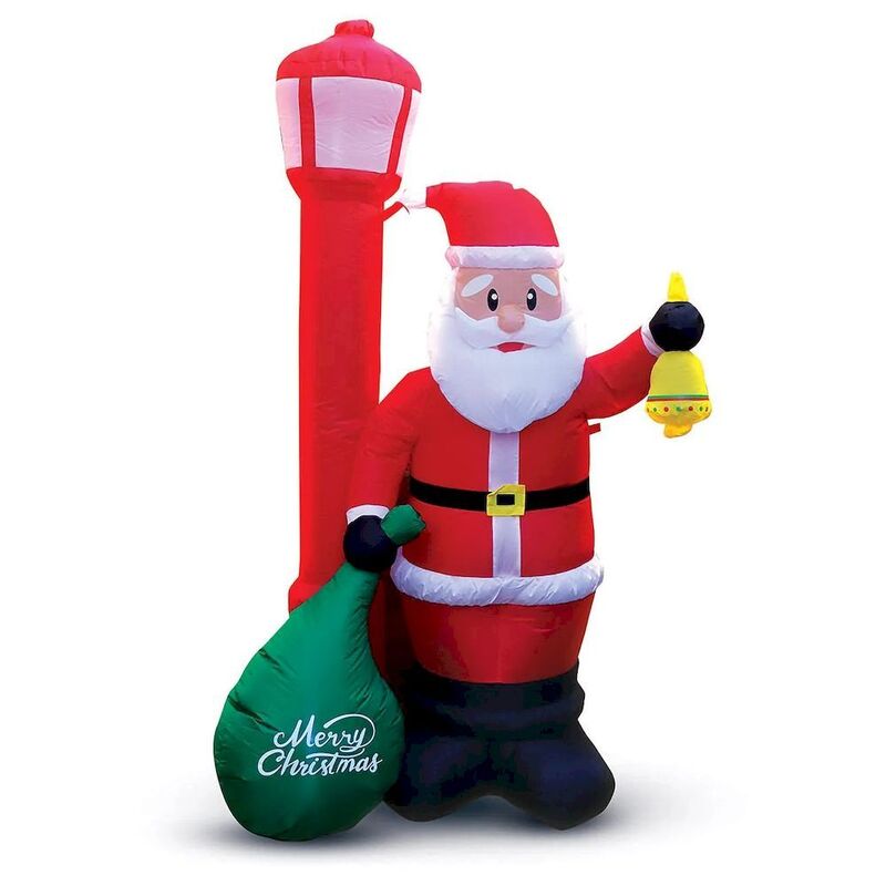 Mad Toys Inflatable Jolly Santa with LED Lights