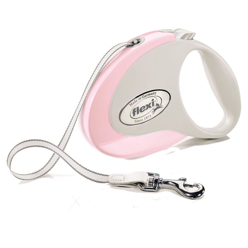 Flexi Style M Tape Cat/Dog Leash 5M - Rose Flexi Style M Tape Cat/Dog Leash 5M - Rose