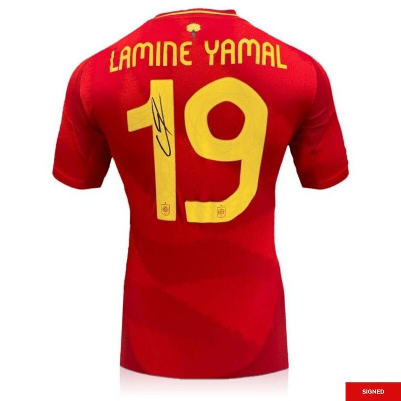 The Bootroom Collection Lamine Yamal Signed Spain 2024 Home Shirt The Bootroom Collection Lamine Yamal Signed Spain 2024 Home Shirt