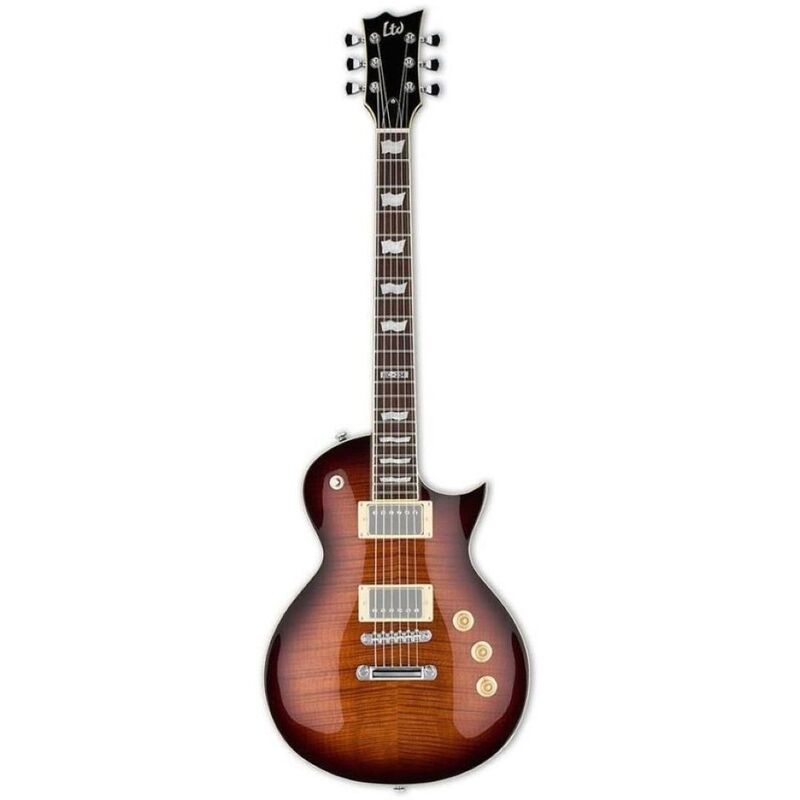 Esp Ltd Eclipse Ec-256 Electric Guitar Flame Maple Top - Dark Brown Esp Ltd Eclipse Ec-256 Electric Guitar Flame Maple Top - Dark Brown
